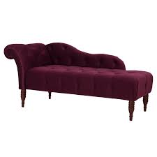 The marvellous chaise lounge is an elegant piece to add to your interior, especially suitable for living rooms and type: Brika Home Tufted Roll Arm Chaise Lounge In Burgundy Walmart Com Walmart Com