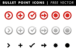 Therefore, inserting this symbol into word becomes difficult for some people. Bullet Point Icons Vector 111152 Vector Art At Vecteezy