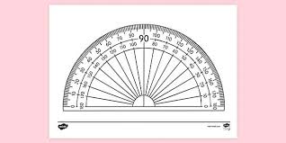180 degree printable protractor math resources