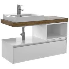 Toilet sink combo, costco bathroom vanities, 48 inch bathroom vanity, powder room vanity for small bathroom, ikea 24 inch vanity, vanity toilet combo, 37 bathroom vanity, 24 inch bathroom. Arcom Laf01 By Nameek S La Finese 41 Inch Wall Mount White Aged Brown Top Vanity Cabinet With Square Vessel Sink Thebathoutlet