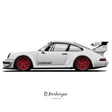 Rwb Hoonigan Porsche 964 Vector Art Wallpapers Carro Desenhos De Carros Desenhos De Carros Antigos