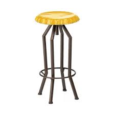 Interior homescapes offers unique home decor, home furnishings, furniture and accessories online. Buy Yellow Bottle Top Style Industrial Bar Stool From Fusion Living