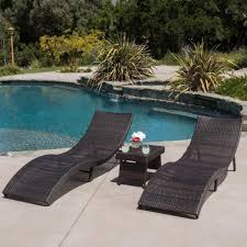 Noble House Acapulco Multi Brown 3 Piece Wicker Outdoor Chaise Lounge 6103 The Home Depot In 2020 Wicker Chaise Lounge Outdoor Chaise Lounge Lounge Chair Outdoor