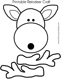 Simple designs for younger children. Reindeer Head Coloring Pages Coloring Home