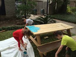 Picnic table in front yard. The Community In Your Front Yard