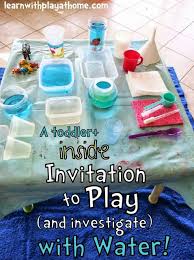 Toddler Inside Water Play Activity Water Play Activities Play Activities Invitation To Play