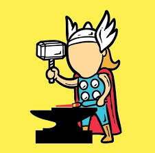 Thor As Metal Factory Worker Superheroes Get Part Time Jobs Part Time Jobs Jobs In Art Cute Comics