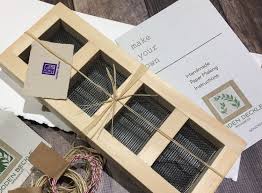 A quick google search will bring up templates you can use inside their free docs. Handmade Paper Business Card Wedding Place Card Diy Kit With Multi Mold And Deckle Wooden Deckle