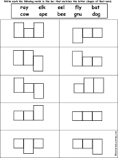 What 7 letter word is the same . Word Shape Puzzles Enchantedlearning Com