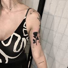 Graphic silhouette of roses for holiday decorations, wedding, anniversary, party, birthday. Updated 35 Beautiful Black Rose Tattoo Designs August 2020