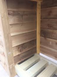 It enhances any interior setting, and your friends and visitors will be equally amazed when they see a stylish firewood storage solution. Emsworthy Log Storage Interior Outdoor Wooden Furniture