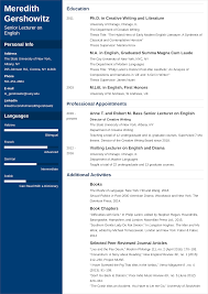 A curriculum vitae (cv) written for academia should highlight research and teaching experience, publications, grants and fellowships, professional associations and licenses, awards, and any other details in your experience that show you're the best candidate for a faculty or research position advertised by a college or university. Academic Cv Template Examples And 25 Writing Tips