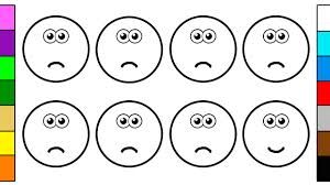Coloring pages of faces 32 coloring pages faces face coloring page. Sad And Smiley Face Coloring Page For Children Youtube