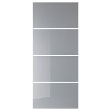 Adjustable feet make it possible to compensate any irregularities in the floor. Bjornoya 4 Panels For Sliding Door Frame Grey Tinted Effect 100x236 Cm Ikea