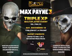 And it all adds up: Max Payne 3 Triple Xp Event Starts Tomorrow