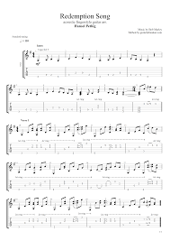 Redemtion Song Fingerstyle Tab Fingerstyle Guitar Guitar Tabs Songs Guitar Tabs
