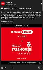 The show starts tuesday, june 15, at 9 a.m. Road To E3 10 13 Nintendo Direct E3 Announcement Botw2