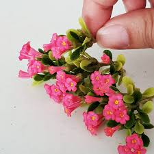 Fairy gardens are miniature landscapes with tiny houses, plants, trees, pathways and everything this fairy garden is like a miniature courtyard with a tiny house with moss roof, tiny garden tools this mini garden was used using herbs and edible flowers. 5x Pink Mini Plumeria Clay Flowers Handmade Dollhouse Miniature Fairy Garden Decoration Thaiminiaturestore