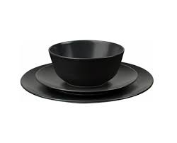 Dinera 18 Piece Dinnerware Set Dark Gray Ikea In 2020 Dinnerware Ikea Kitchen Stylish Storage Baskets