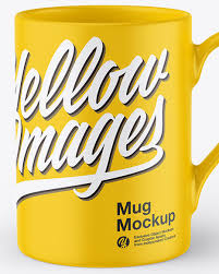 Download Matte Coffee Cup Mockup In Cup Bowl Mockups On Yellow Images Object Mockups