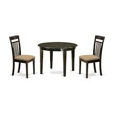 Shop pottery barn for expertly crafted round dining tables. Boca3 Cap C 3 Pc Kitchen Nook Dining Set Round Table And 2 Dining Chairs