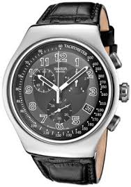 Click Image Above To Buy Swatch Yos440 Men S Irony Chronograph Black Dial Black Leatherette Watch Acessorios Masculinos Relogios De Luxo Relogios