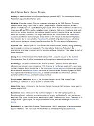 Jump to navigation jump to search. List Of Olympic Sports Olympic Sports Winter Olympic Games
