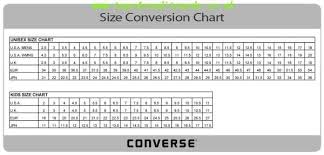 17 valid kid size conversion chart