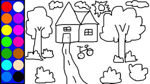 Learn Colors Lovely House Coloring Page Learn Diy Drawing And Painting Game For Kids Children Baby Youtube Free online coloring pages, drawing and games for kids.