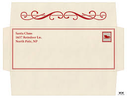 With a 65c christmas stamp on the front of the envelope and a. Santa Envelopes Free Printables Printabulls