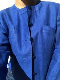 Maybe you would like to learn more about one of these? Veste Courte Blazer En Lin Bleu Roi Style Veste Parisienne Chic Vintage 80s Femme Avec Col Rond Vintage Crushon