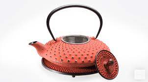 Cast Iron Tea Pot 27oz Red W Matching Trivet Tea Pots Cast Iron Tea Pot Tea