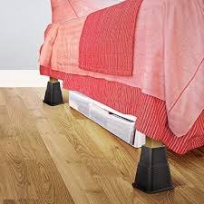 The set includes four small and four large bed risers that connect with. Home Solutions Premium Adjustable Bed Risers Or Furniture Risers 3 Inch Bed Risers And 5 Inch