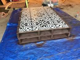 How To Make A Diy Outdoor Pallet Tile Coffee Table Tiled Coffee Table Pallet Table Outdoor Diy Outdoor Table