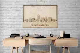 Cleveland 3d City Large City Decor Travel Wall Art City Wood Etsy City Decor Travel Wall Art Travel Wall