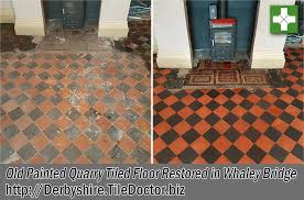 This Was An Unusual Quarry Tiled Floor That I Was Asked To Renovate At A House In Whaley Bridge Which Is A Small To Quarry Tiles Tile Renovation Victoria House