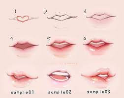 Tips for drawing simple lips. Pin By Apple Bb On Tutoriais Lips Drawing Digital Art Tutorial Lips Cartoon