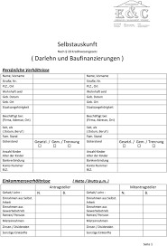 Selbstauskunft für kredit bei der bank. Selbstauskunft Zur Vorlage Bei Banken Und Ubersicht Der Einkommensverhaltnisse Pdf Free Download