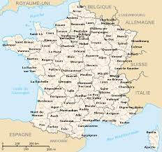 Takich jak paryż, marsylia, lyon, lille, bordeaux, strasburg, tuluza. Francja Mapa