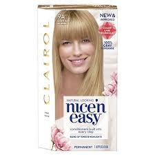 Clairol Nice N Easy Permanent Hair Color 9a Light Ash Blonde 1 Kit Image 1 Out Of 13 Dyed Blonde Hair Permanent Hair Color Clairol