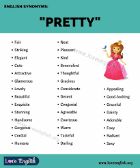 Attractiveness, prettiness, good looks, pleasingness, comeliness, allure, allurement · 2'esther was no beauty'. Pretty Synonyms 30 Useful Synonyms For Pretty In English Love English Good Vocabulary Words English Vocabulary Words English Words