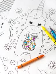 If you want to save valuable time and get a bonus of three more unicorn coloring pages, you can buy all 22 for one super low price. Printable Unicorn Coloring Page Design Eat Repeat
