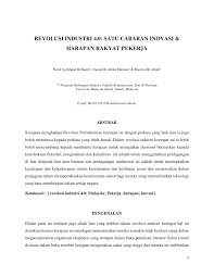 Providing real time synchronization of flows and by enabling unitary & customize production (kohler & weiz, 2016). Pdf Revolusi Industri 4 0 Satu Cabaran Inovasi Harapan Rakyat Pekerja