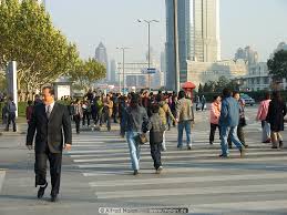 People walking on the street. Photo Of People Walking On The Street Pudong New Area Shanghai China