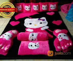 Posted by supplierkarpetbulu on september 8, 2016september 10, 2016. Karpet Rasfur Bulu Karakter Hello Kitty Black Pink Kab Blitar Jualo