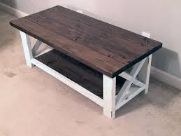 Narrow Two Toned Farmhouse Coffee Table Coffee Table Farmhouse Diy Farmhouse Coffee Table Coffee Table Bench
