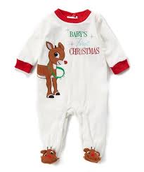 Rudolph The Red Nosed Reindeer White Rudolph Babys First Christmas Footie Infant Best Price And Reviews Zulily