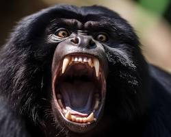 Image of Monkey screaming