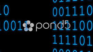 Binary Code 021 - Blue - 24 fps | Stock Video | Pond5