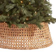 Natural Rattan Cane Open Weave Tree Collar By World Market In 2021 Tree Collar Holiday Decor Christmas Holiday Scented Candles
